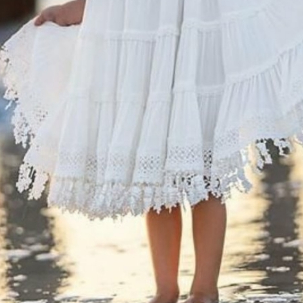 DOLLCAKE white crochet lace cotton dress 3 3T - Picture 5 of 14